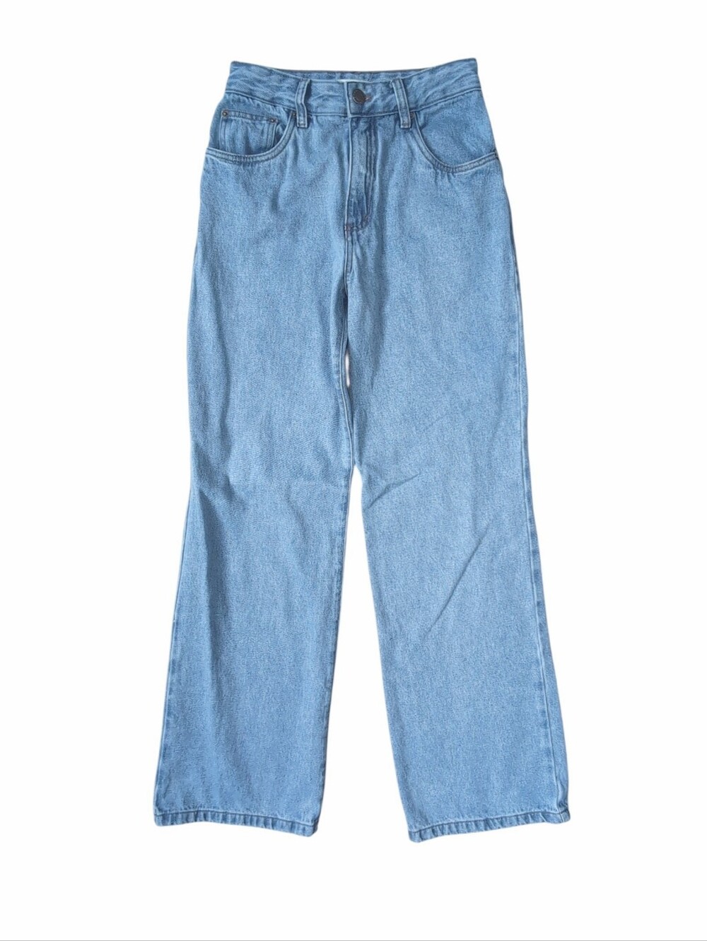 NV Nati Vozza High-Waisted Wide-Leg Jean Brazil Medium Wash Women's Size 25